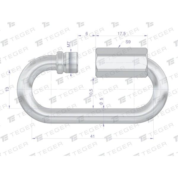 Ogniwo skręcane 5mm TEGER, (sprzedawane po 25) OS-5 | Exvi