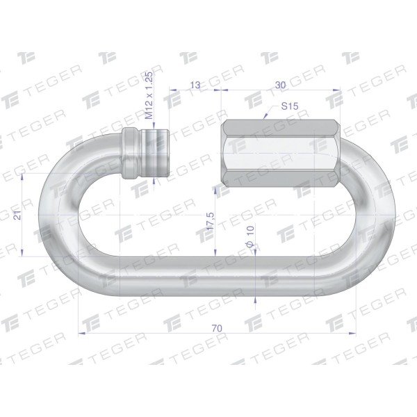 Ogniwo skręcane 10mm TEGER, (sprzedawane po 10) OS-10 | Exvi