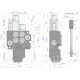 Rozdzielacz hydrauliczny 2-sekcyjny V-R40L-2X1P-1D | Exvi