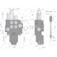 Rozdzielacz hydrauliczny 2-sekcyjny V-R80L-2X1P-1D | Exvi
