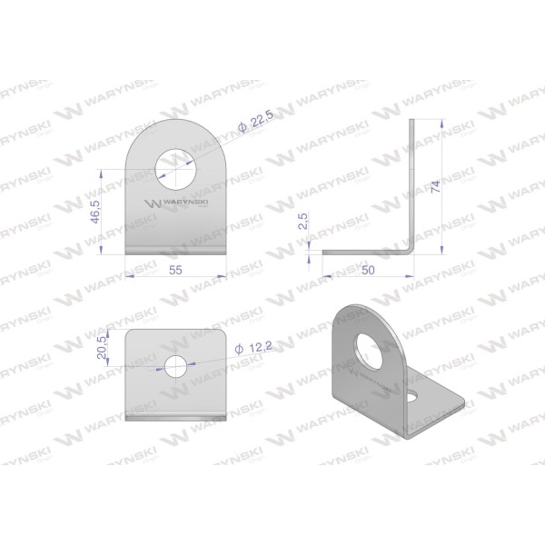 Uchwyt (tablica) pojedynczy U1EUR-22 | Exvi