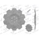 Talerz, uzębiony Z-10 fi 510 mocowanie RF-35106035 | Exvi