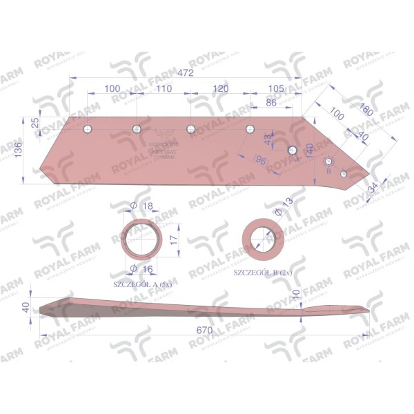 Eurolemiesz, prawy 18", zastosowanie RF-073006 | Exvi