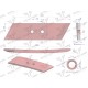 Dłuto, nakładka lemiesza, prawa RF-053090 | Exvi