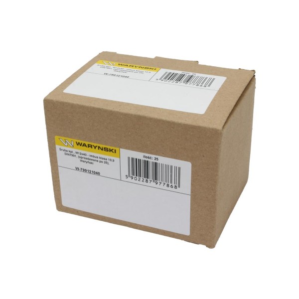 Śruba kpl., M12x40 - imbus klasa 10,9 799121040 | Exvi