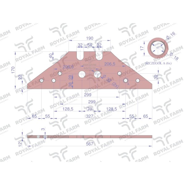 Płoza, krótka obracalna P&L, zastosowanie RF-073608 | Exvi