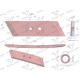 Dłuto, nakładka lemiesza, lewa RF-063090 | Exvi