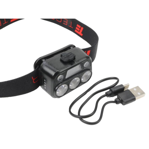 Latarka czołówka LED COB, 200 lm LED-0062 | Exvi