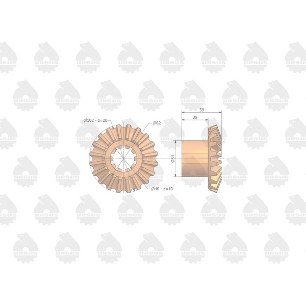 Koronka mechanizmu różnicowego koło 50/01-312/0 | Exvi