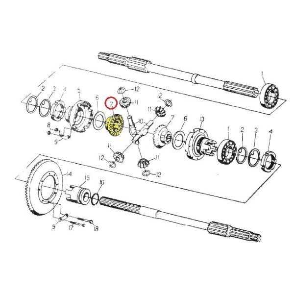 Koronka mechanizmu różnicowego koło 50/01-312/0 | Exvi
