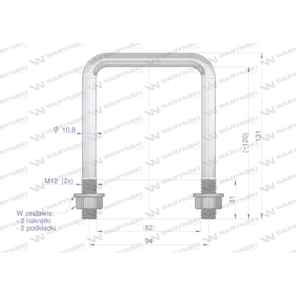 Jarzmo, Cybant, M12 82X120, 2553361110/U M12-80X120 | Exvi