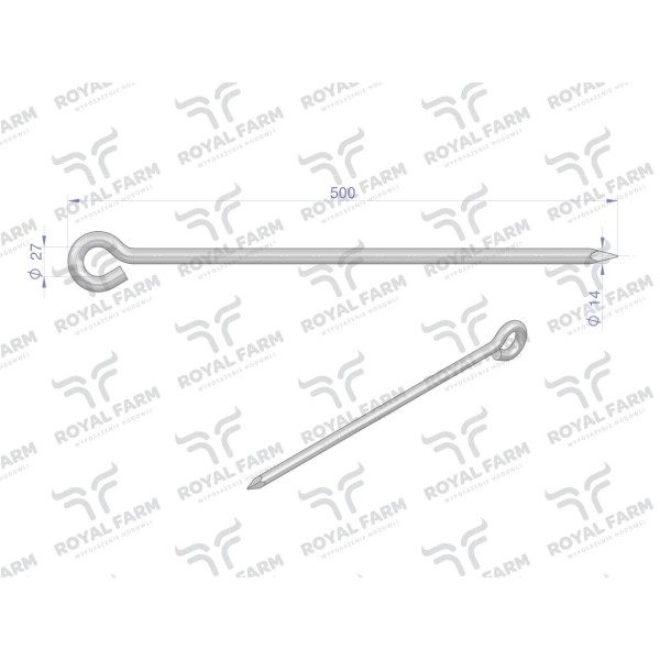 Pal, pastwiskowy do łańcucha fi 14x500 RF-97414500 | Exvi