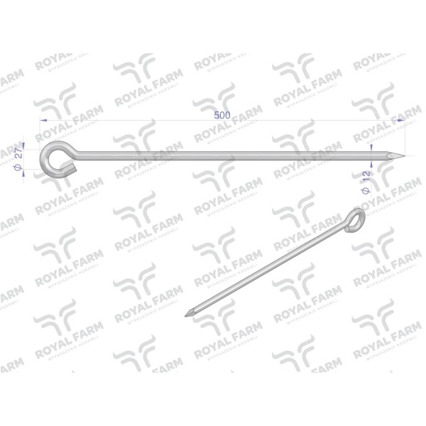 Pal, pastwiskowy do łańcucha fi 12x500 RF-97412500 | Exvi