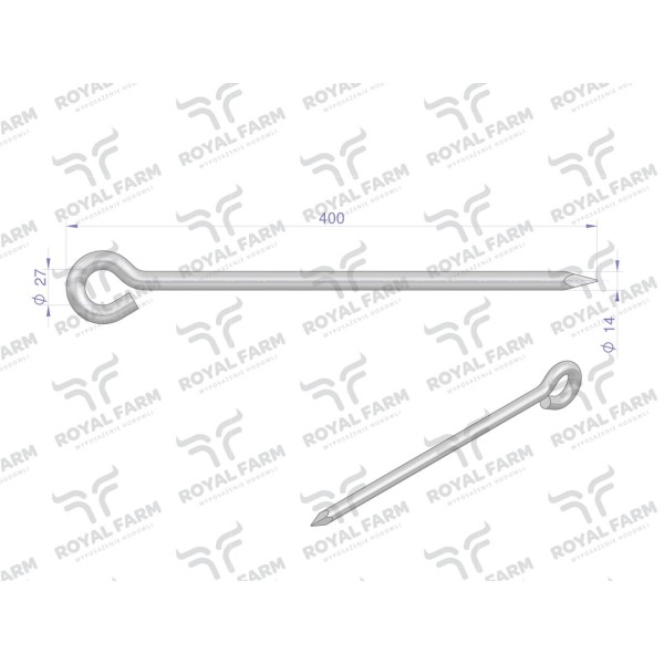 Pal, pastwiskowy do łańcucha fi 14x400 RF-97414400 | Exvi