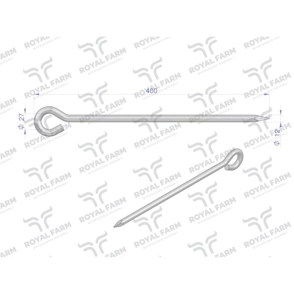 Pal, pastwiskowy do łańcucha fi 12x400 RF-97412400 | Exvi
