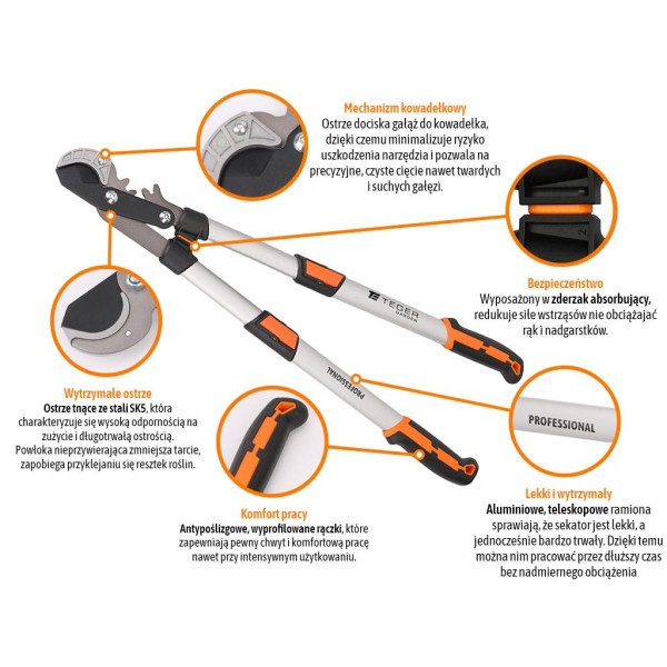 Sekator kowadełkowy PROFESSIONAL O-NONIS008 | Exvi