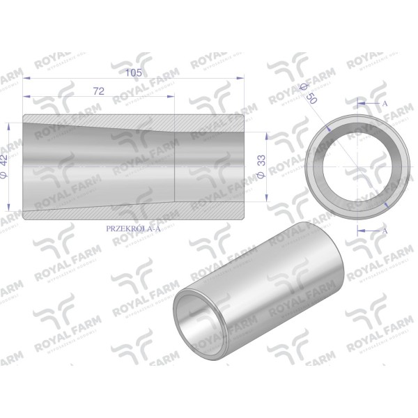 Tuleja zęba ładowacza ECO, do zęba 1200 RF-5791200 | Exvi