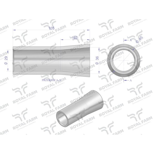 Tuleja zęba ładowacza uniwersalna ECO RF-579800 | Exvi