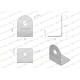Uchwyt (tablica) pojedynczy U1EUR-18 | Exvi