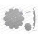 Talerz, uzębiony Z-10 fi 460 mocowanie 5/98 74607435 | Exvi