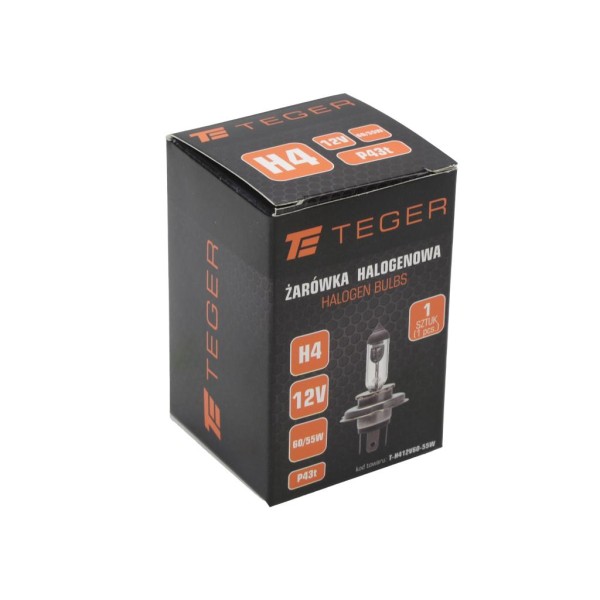 Żarówka H4 12V 60/55W P45t TEGER H412V60/55W | Exvi