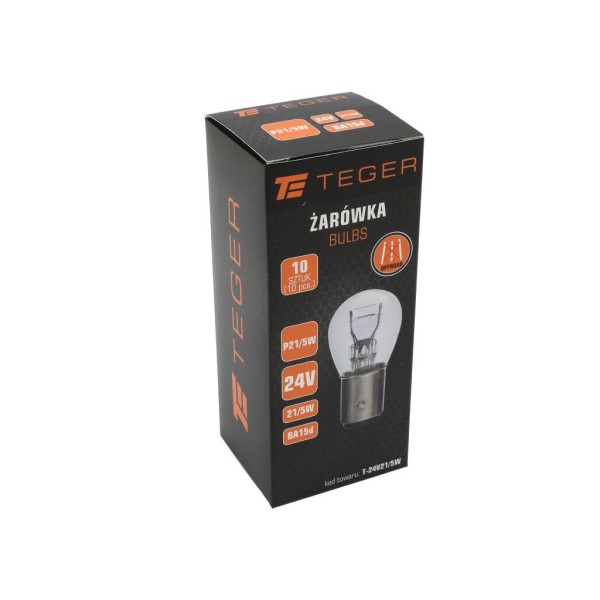 Żarówka 24V 21/5W BA15d TEGER, (sprzedawane 24V21/5W | Exvi