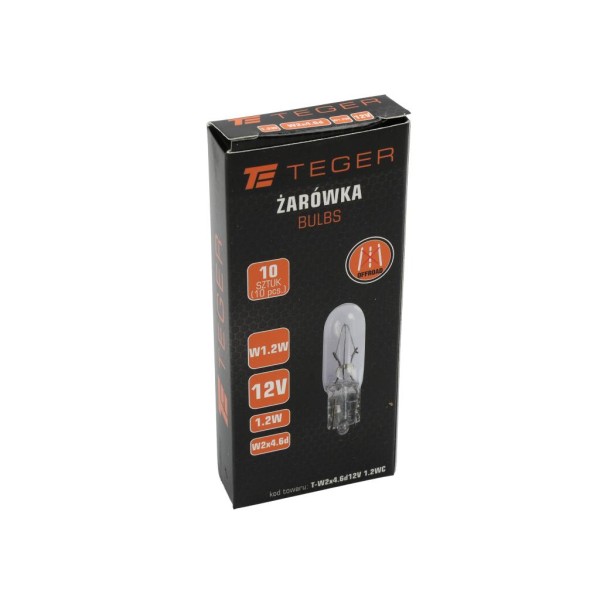 Żarówka 12V 1.2W całoszklana W2x4.6d W2X4.6D12V1.2WC | Exvi