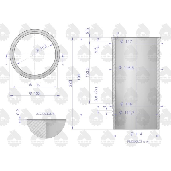 Zestaw naprawczy silnika C-330 (komplet) 50/00-001/0 | Exvi