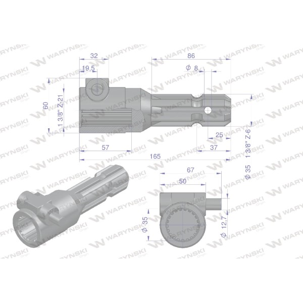 Redukcja adapter na trzpień 1 3/8" 21 W246604 | Exvi