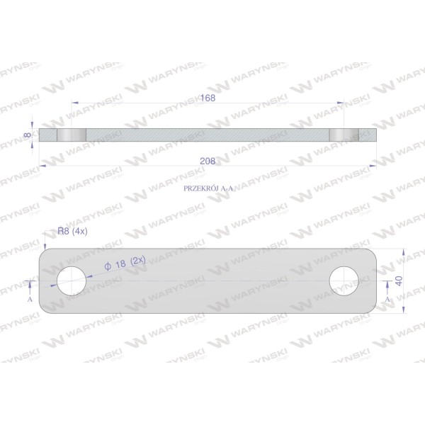 Płytka, dwuotworowa Jarzma M16 150 92-M16-150 | Exvi
