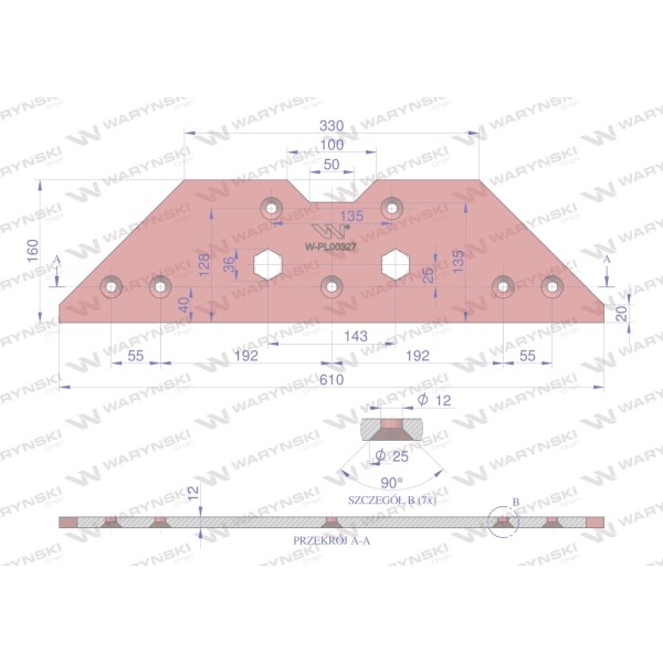 Płoza trapezowa, zastosowanie Agromasz PL00327 | Exvi