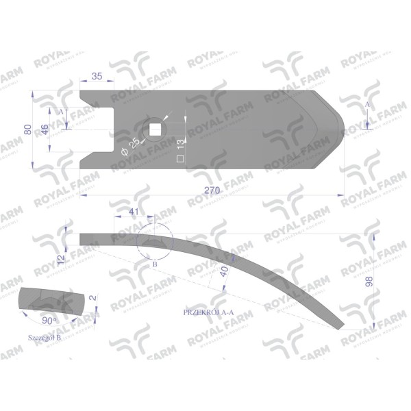Dziób, Redlica agregatu zastosowanie RF-34060850 | Exvi