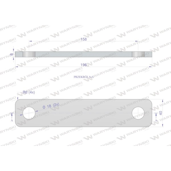 Płytka, dwuotworowa Jarzma M16 140 92-M16-140 | Exvi