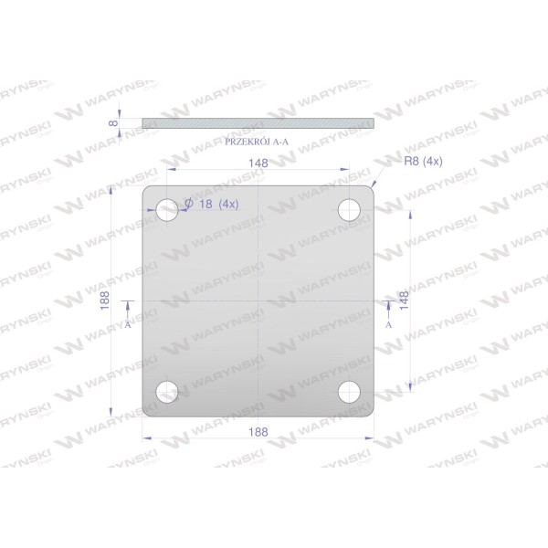 Płytka, czterootworowa Jarzma M16 130 94-M16-130 | Exvi