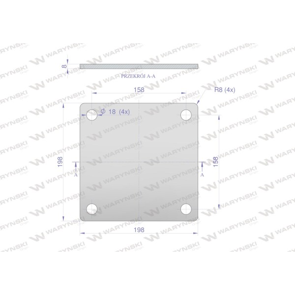 Płytka, czterootworowa Jarzma M16 140 94-M16-140 | Exvi