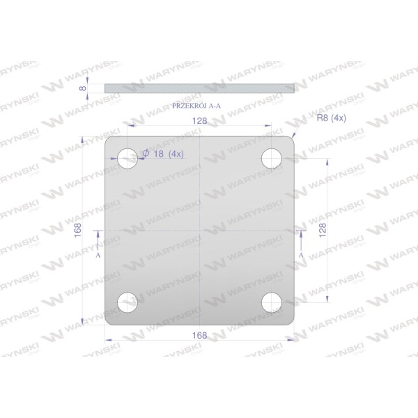 Płytka, czterootworowa Jarzma M16 110 94-M16-110 | Exvi