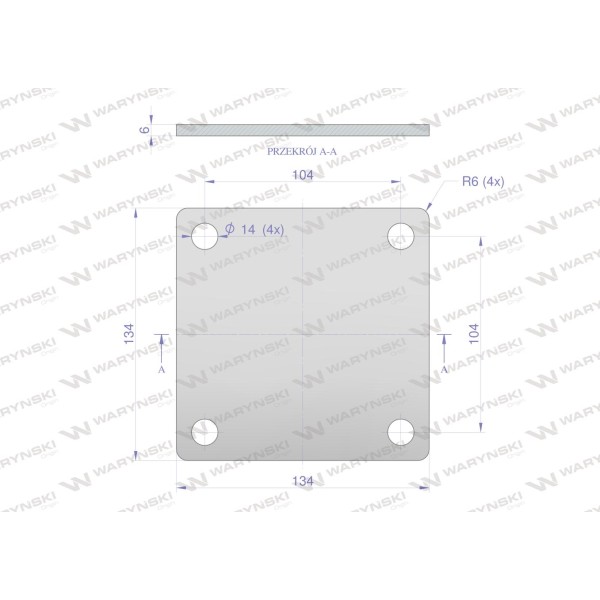 Płytka, czterootworowa Jarzma M12 90 94-M12-90 | Exvi