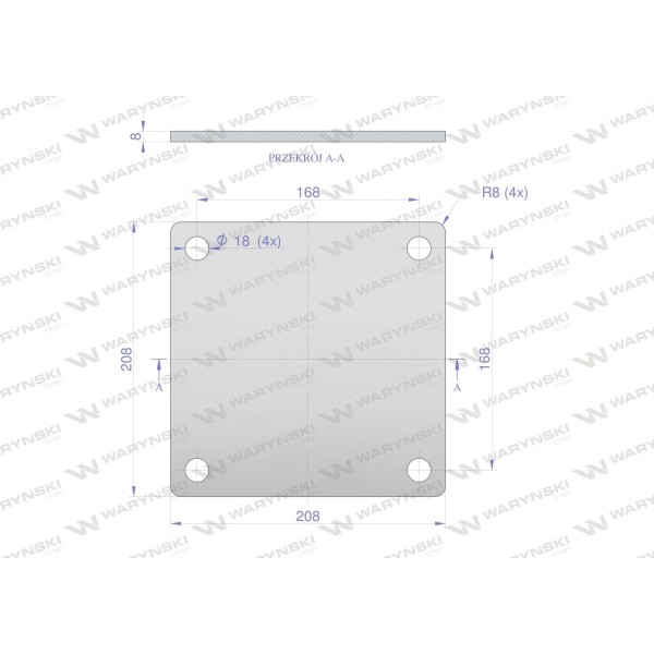 Płytka, czterootworowa Jarzma M16 150 94-M16-150 | Exvi