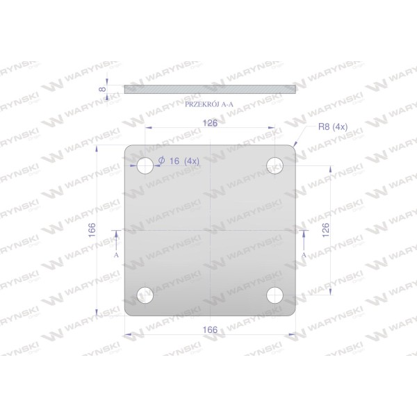 Płytka, czterootworowa Jarzma M14 110 94-M14-110 | Exvi