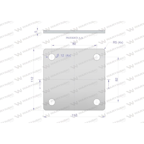 Płytka, czterootworowa Jarzma M10 70 94-M10-70 | Exvi