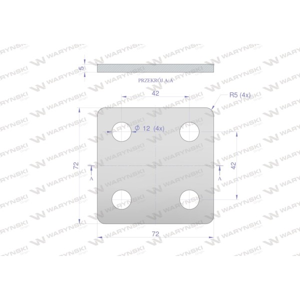 Płytka, czterootworowa Jarzma M10 30 94-M10-30 | Exvi