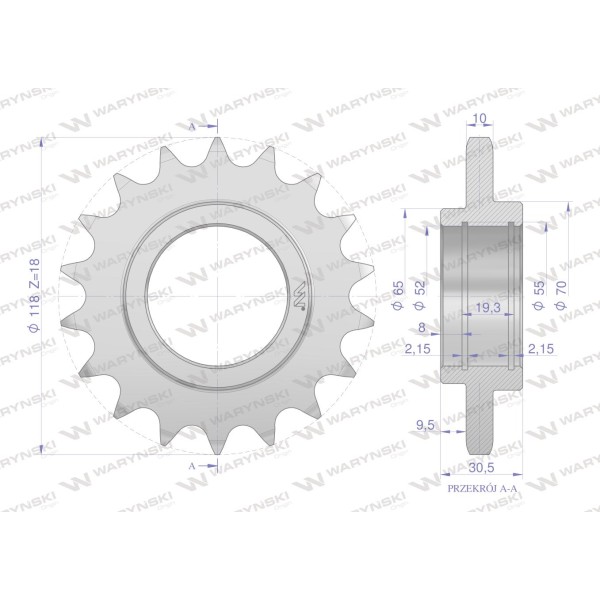 Koło, łańcuchowe stalowe hartowane Z-18 H5040010320 | Exvi