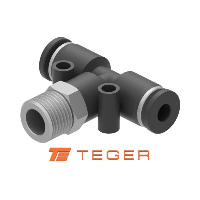 Trójnik wtykowy tekalan (typ T) TGZG-012-10 | Exvi