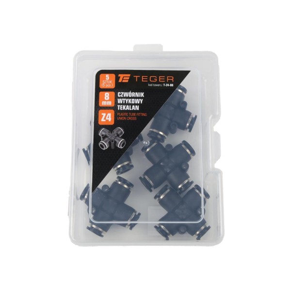 Czwórnik wtykowy tekalan 8mm TEGER Z4-08 | Exvi