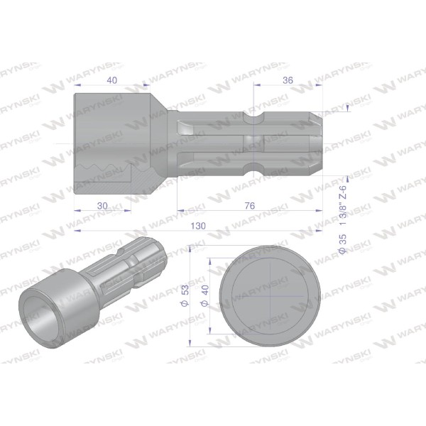Redukcja adapter otwór wew. Q 40 mm na wałek W246631 | Exvi
