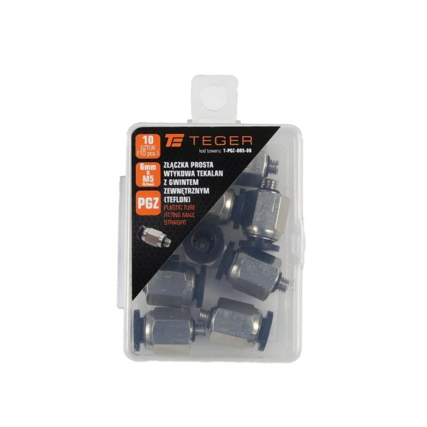 Złączka prosta wtykowa tekalan z gwintem PGZ-005-06 | Exvi