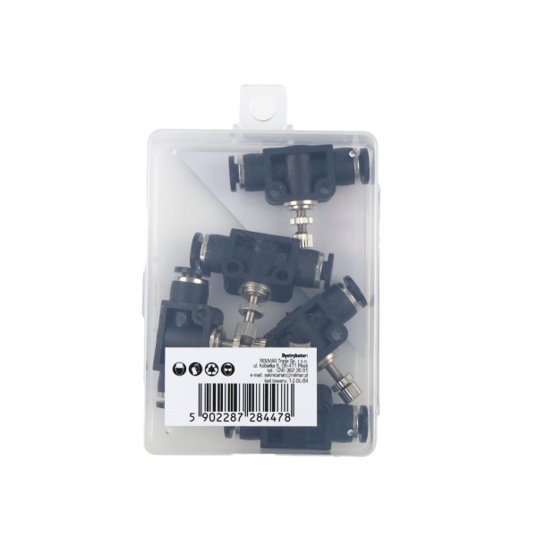Zawór dławiąco-zwrotny wtykowy tekalan 4mm Z-DL-04 | Exvi