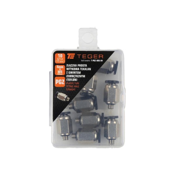 Złączka prosta wtykowa tekalan z gwintem PGZ-005-04 | Exvi