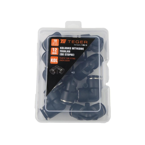 Kolanko wtykowe tekalan (90 stopni) 12mm KOL-12 | Exvi