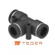 Trójnik wtykowy tekalan (typ T) 6mm TEGER TR-06 | Exvi